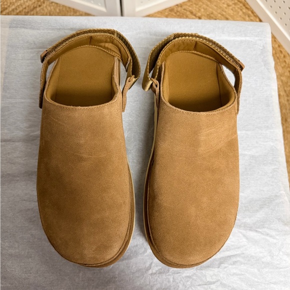 UGG Goldenstar Clog Womens 12 Chestnut Platform Shoes Warm Casual Clogs NWOB - Picture 8 of 13